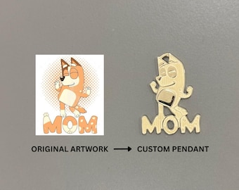 Op maat gemaakte massief gouden hanger – gepersonaliseerd 3D-ontwerp en sieradengieten