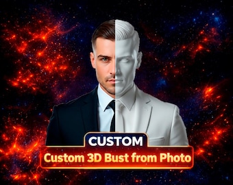 Aangepaste 3D-buste van foto – digitaal bestand