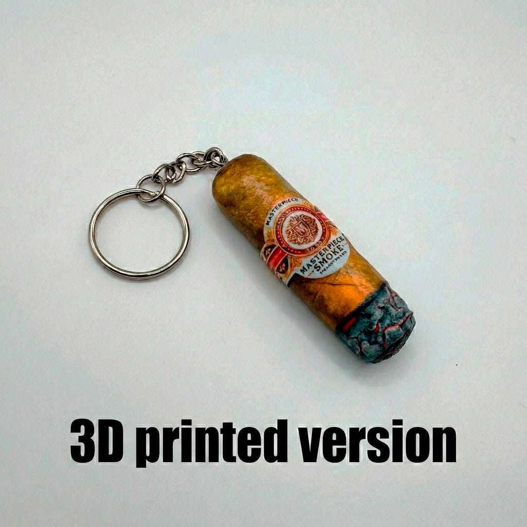 3D Printed/injection Molded Version Cigar Keychain | Novelty Smoker ...