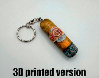 3D Printed/injection molded version Cigar Keychain | Novelty Smoker Gift
