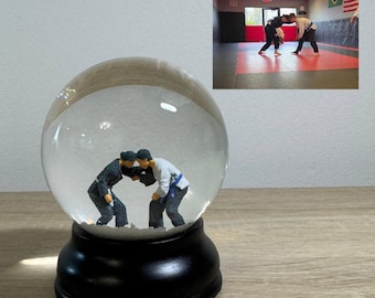 Op maat gemaakte 3D-geprinte sneeuwbol – gepersonaliseerde full-colour miniatuur aan de binnenkant – Uniek cadeau voor elke gelegenheid