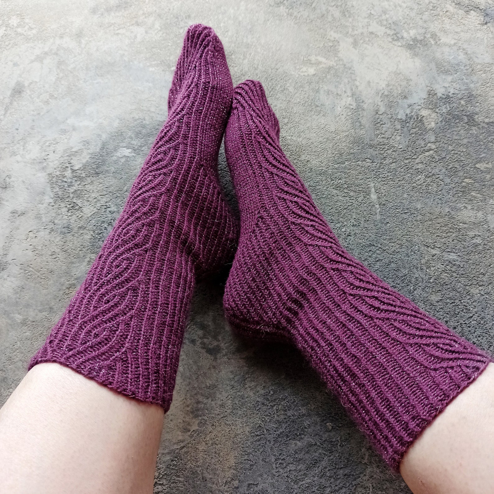 Knitting pattern original top cuff down socks Etsy
