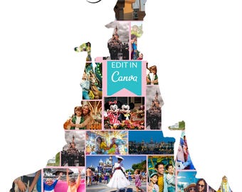 Disneyland Paris Photo Collage Template A4 and Poster sizes