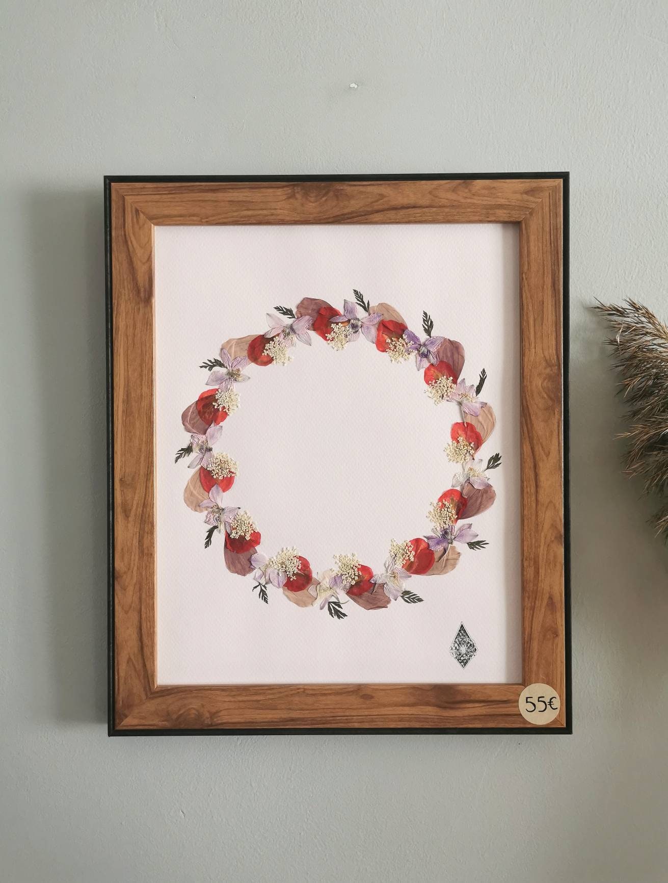 Herbier, Cadre Fleurs Séchées B O H É M I A