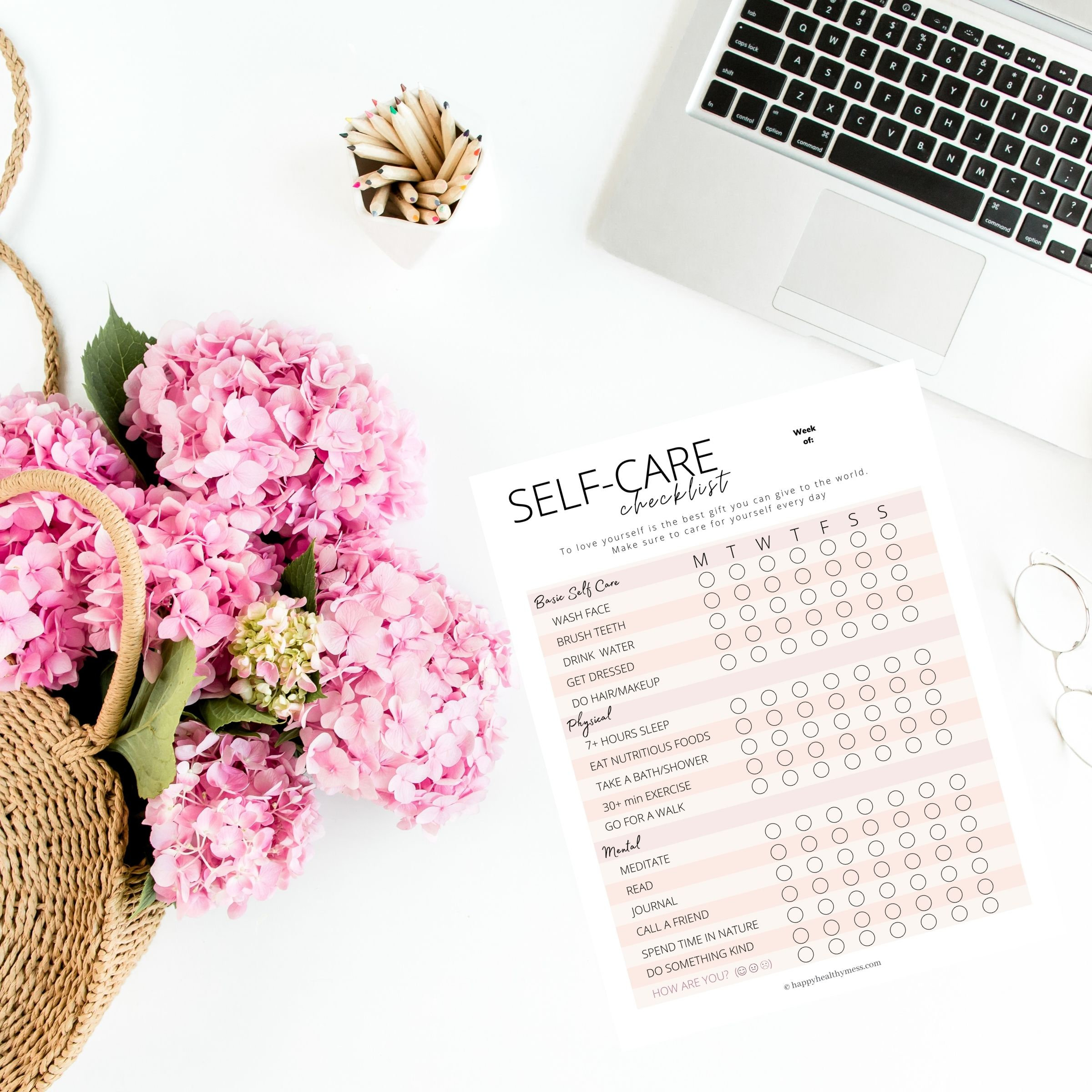 Self Care Checklist Printable: Daily Habit Tracker (PDF) - Etsy