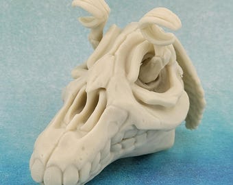 3D Printed Gungan Skull: Star Wars Sci-Fi Collectible - 4" Bone PLA