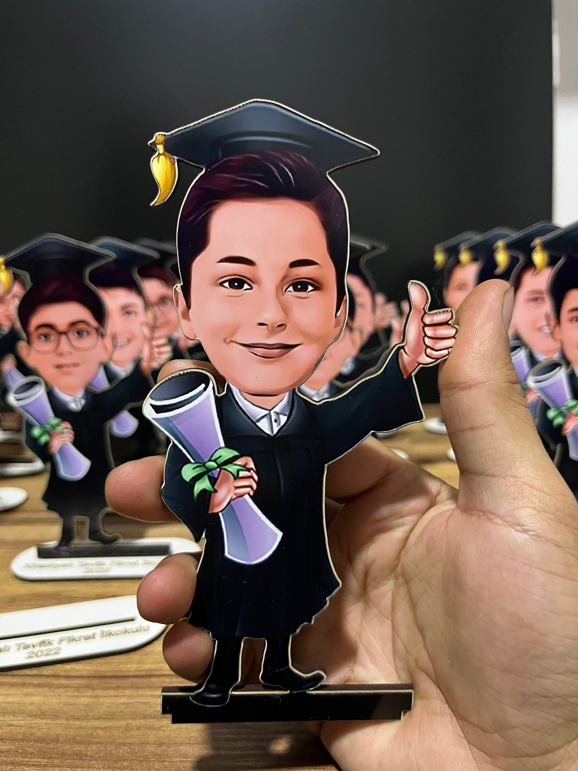 Custom Graduation Caricature Figurine With Photo Personalization ...