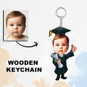 Brelok z personalizowaną karykaturą mężczyzny, prezent dla niego, spersonalizowany brelok, prezent dla chłopaka, portret z kreskówki, prezent dla ojca lub na dzień ojca