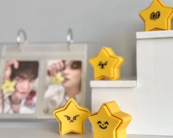 NCT 127 Yellow Star Fidget Clicker Keychain | Kpop Lightstick Inspired Toy | Stress Relief Clicker | Gift for NCTzens