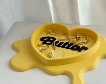 BTS Butter Trinket Dish | Kpop Jewelry Tray | Desk Decor | Ring Holder | BTS Merch