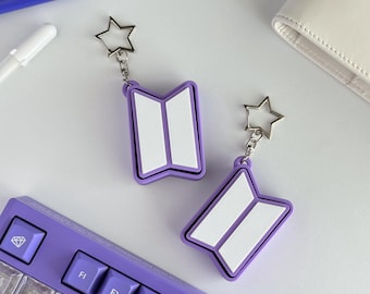 BTS Logo Clicker Keychain | BTS Fidget Clicker | Kpop Desk Toy | BTS Merch