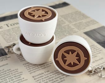 Stray Kids Coffee Clicker Keychain | SKZ Fidget Clicker | Kpop Desk Toy | SKZ Merch Gifts