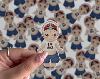 Stray Kids Freebies Stickers | SKZ Lightstick Doll Stickers | Kpop Stickers | Laptop Water Bottle Decals | SKZ Merch