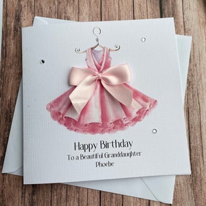 Personalised Ballerina Birthday Card For Her Happy Birthday Daughter Niece Granddaughter Greeting Card Handmade Pretty Girly Card