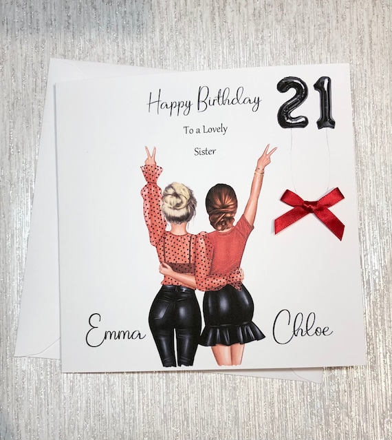 Biglietto Di Auguri Personalizzato Per Il 18°, 21°, 25° E 30° Compleanno, Per Figlia, Sorella, Migliore Amica, Festa Della Nipote, Scelta Dell'acconciatura 33 - Italia - Foto 3