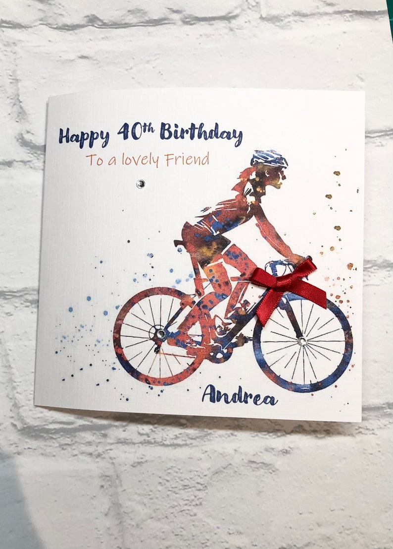 Cycling Birthday Card for Sister Daughter Friend Etsy UK