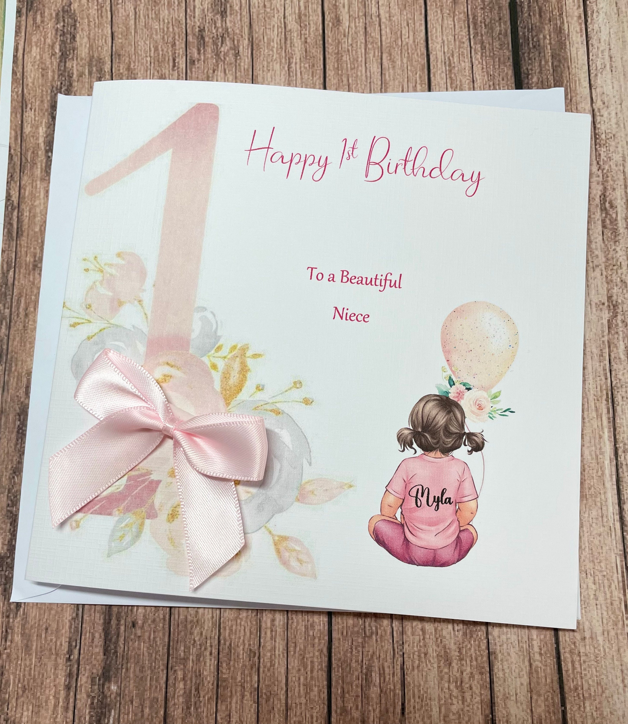 Baby First Birthday Greeting Card Birthday Greetings 1st Bday Wish For