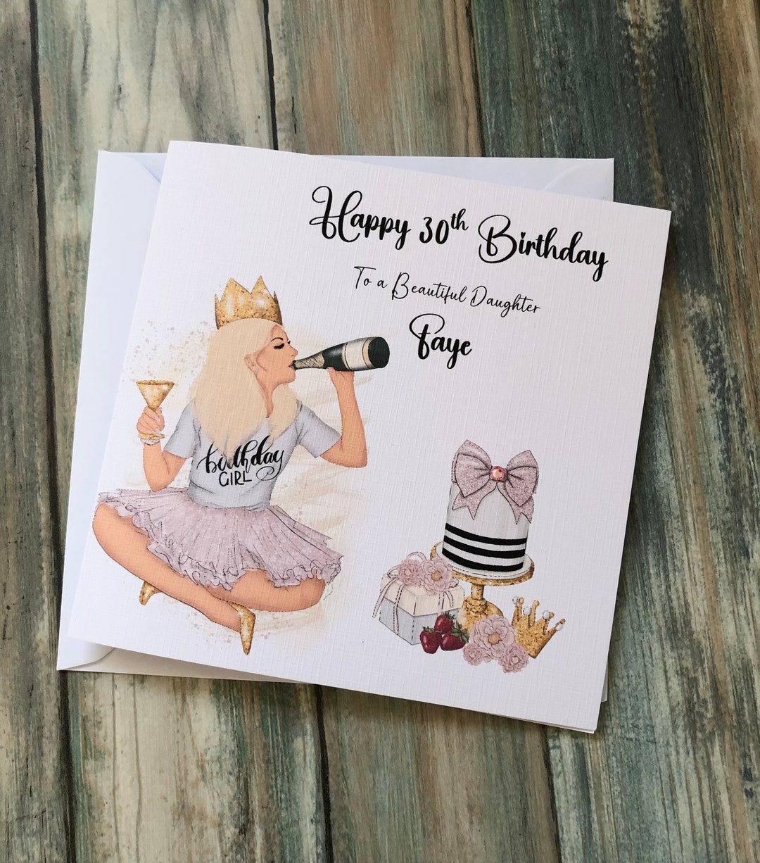 birthday card for women Images High Quality Grahic Personalised Woman's Birthday Card for Her Happy Birthday - Etsy