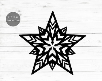 Christmas Star SVG Digital Cutting file