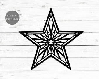 Star SVG, Christmas Star SVG, Star Design SVG, Christmas decoration Svg, Digital cutting file