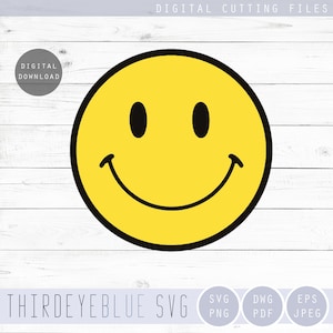 Smiley Face SVG Logo Digital cutting file