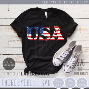 USA US Flag SVG Rough Logo Tshirt Mug Gift File di taglio digitale