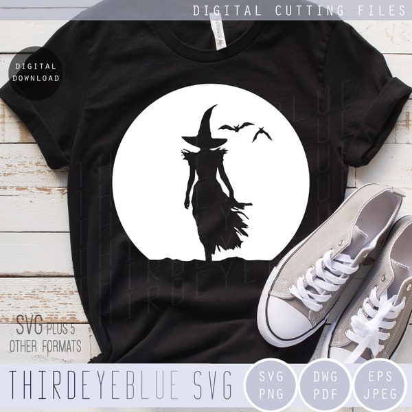 Witch SVG, Wicked Witch Svg, Kids Bedroom Svg, Halloween Decal, Halloween SVG, Witch Silhouette, Digital cutting file