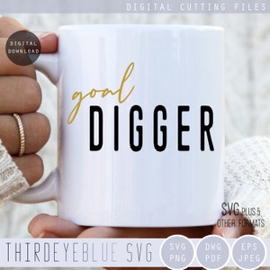 Goal Digger SVG, Life Goals SVG, Mug Design SVG, Vinyl Sublimation Digital cutting file