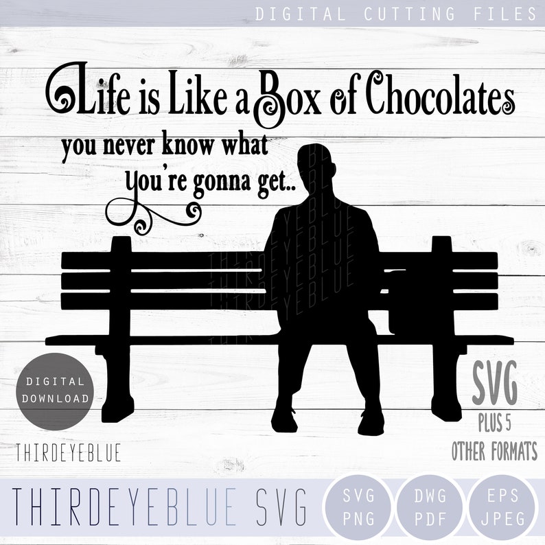 Forrest Gump Movie SVG Box of Chocolates Home Decor Tshirt ...