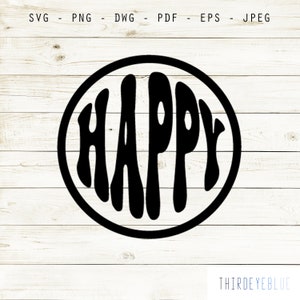 Happy Retro Logo SVG