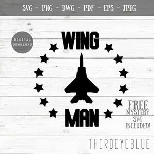 Arquivo de corte digital SVG engraçado de Top Gun Wing Man