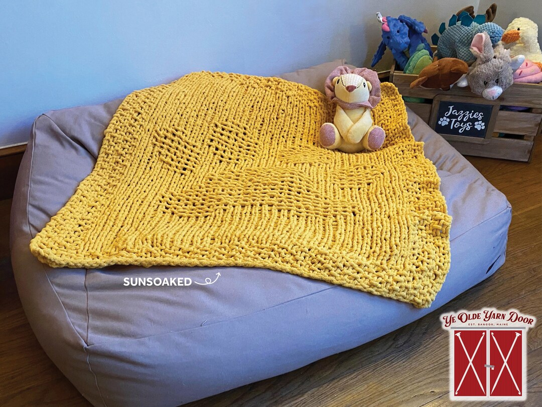 Knit Paw Print Pet Blanket Medium Dog Blanket Cat Blanket Pet Bedding