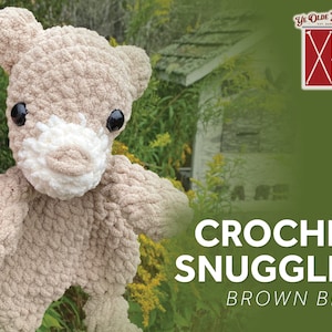 Brown Bear Snuggler | Brown Bear Lovey | Crochet Brown Bear