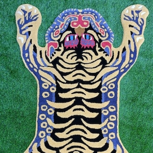 Tiger Rug handmade Hand tufted Carpet Area Rug with 100% Pure wool carpet For Living Room Bedroom Kids Room Any Room Available in All Sizes