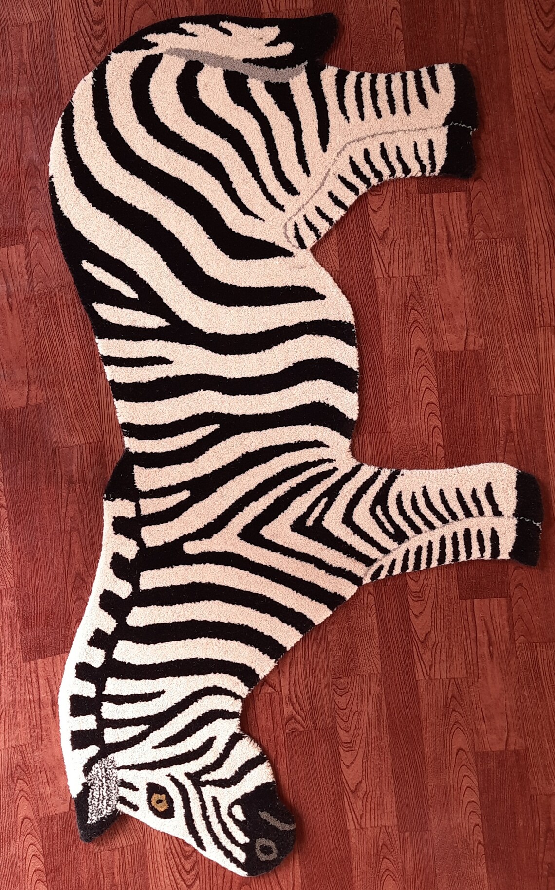 Rug USA Zebra Rugs Hand Tufted Wool Cotton Backing Carpet Home Etsy UK