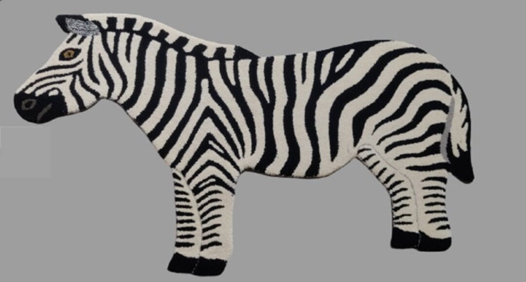 Rug USA Zebra Rugs Hand Tufted Wool Cotton Backing Carpet Home Etsy UK