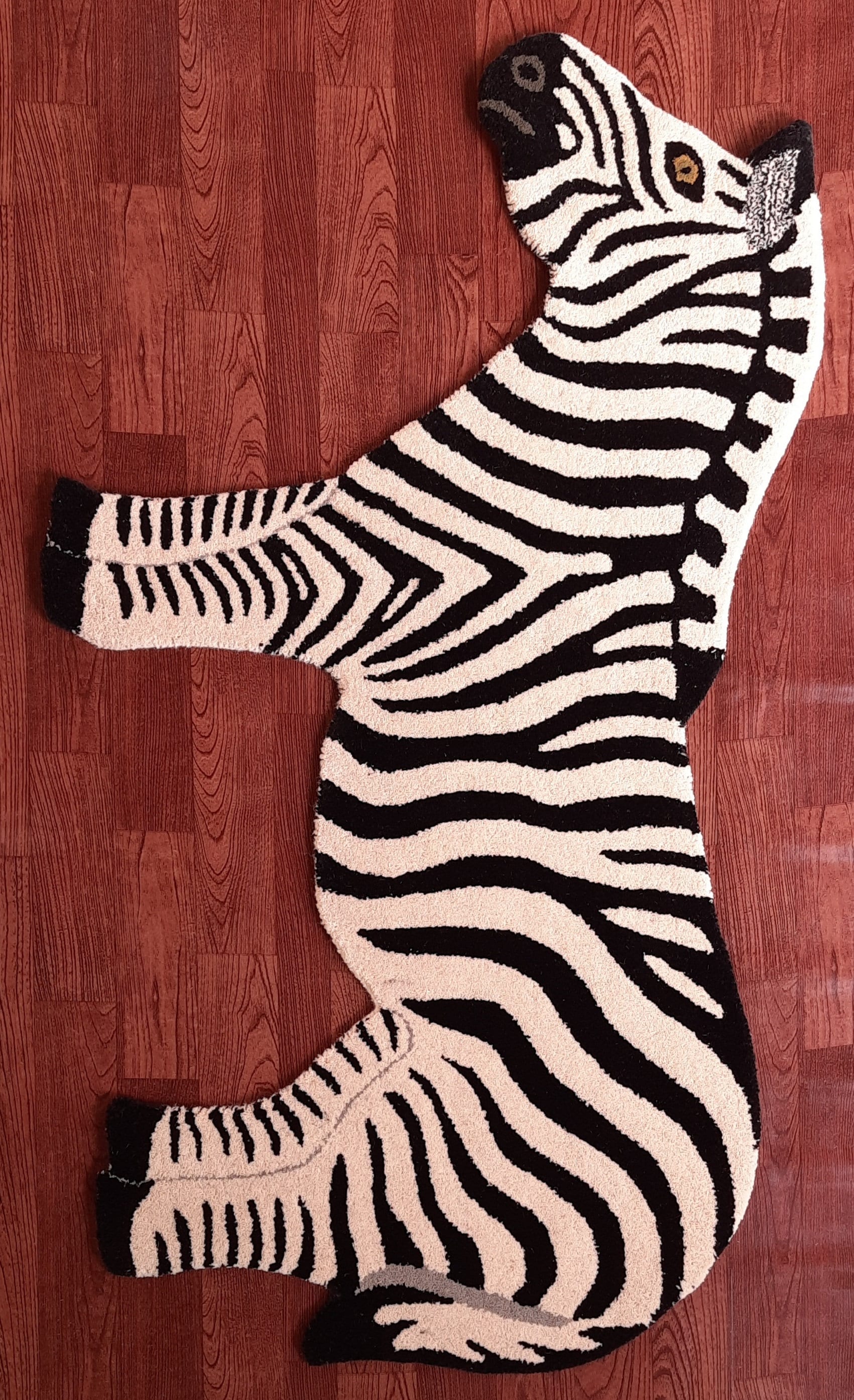 Rug USA Zebra Rugs Hand Tufted Wool Cotton Backing Carpet Home Etsy UK