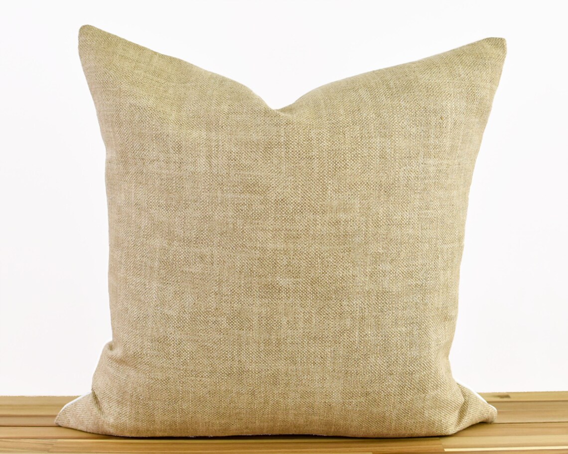 Tan Woven Pillow Cover Beige Woven Pillow Cover Tan Textured Etsy