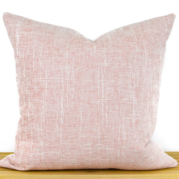 Blush Pink Pillow Cover, Pink Pillow, Blush Pillow Cover, Textured Pillow Cover, Spring Pink Pillow, Woven Blush Pillow, Pillow Cover 18x18