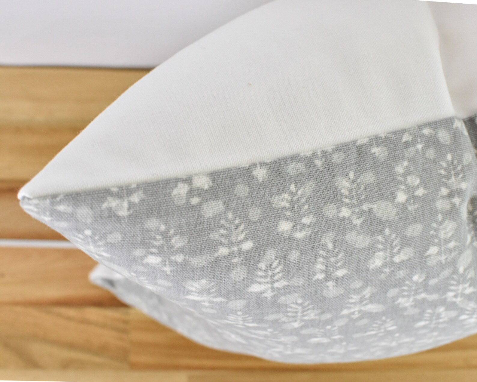 Gray Floral Pillow Cover Gray Pillow Cover Farmhouse Floral Etsy