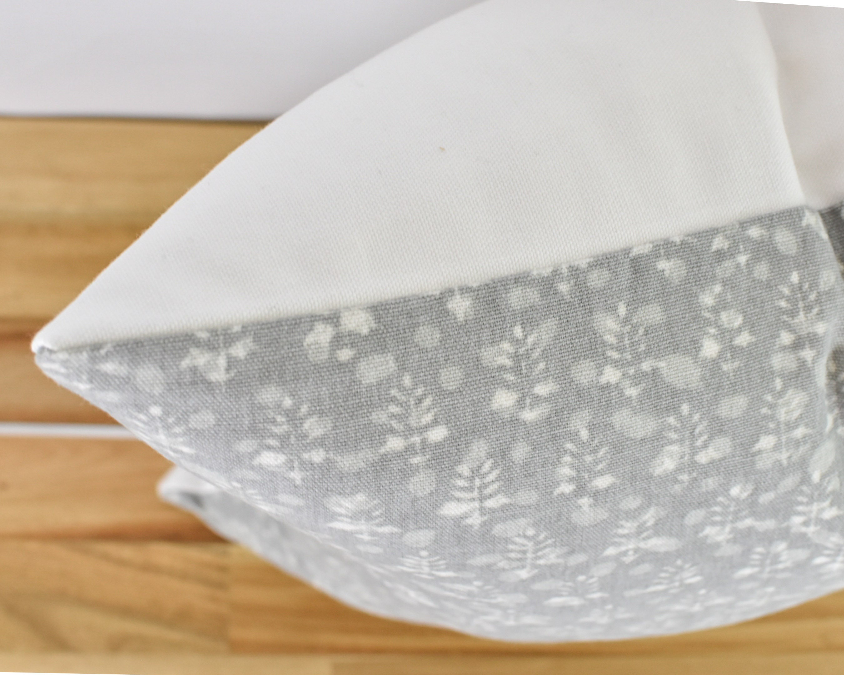 Gray Floral Pillow Cover Gray Pillow Cover Farmhouse Floral Etsy