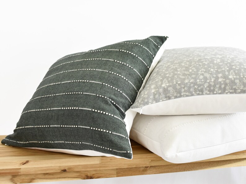 Gray Floral Pillow Cover Gray Pillow Cover Farmhouse Floral Etsy