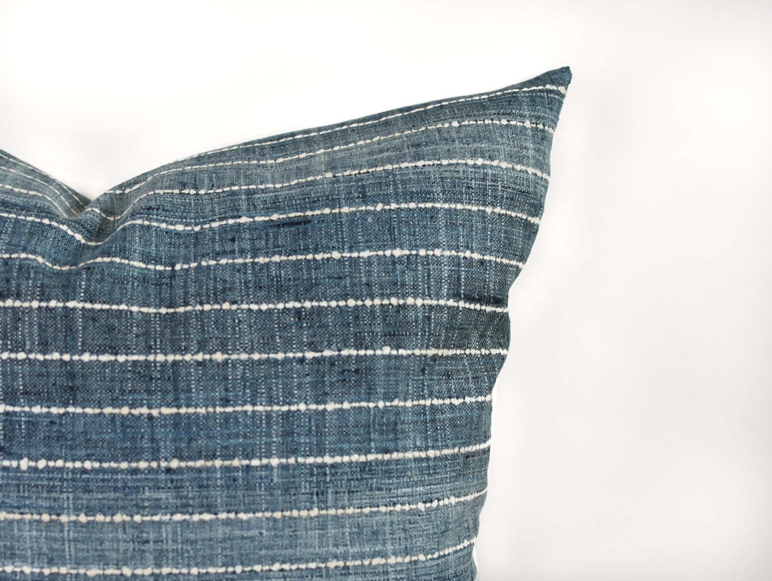 Navy Striped Pillow Cover Denim Striped Pillow Cover Striped Etsy