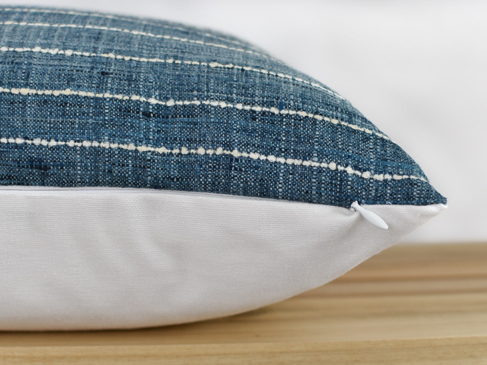 Navy Striped Pillow Cover Denim Striped Pillow Cover Striped Etsy