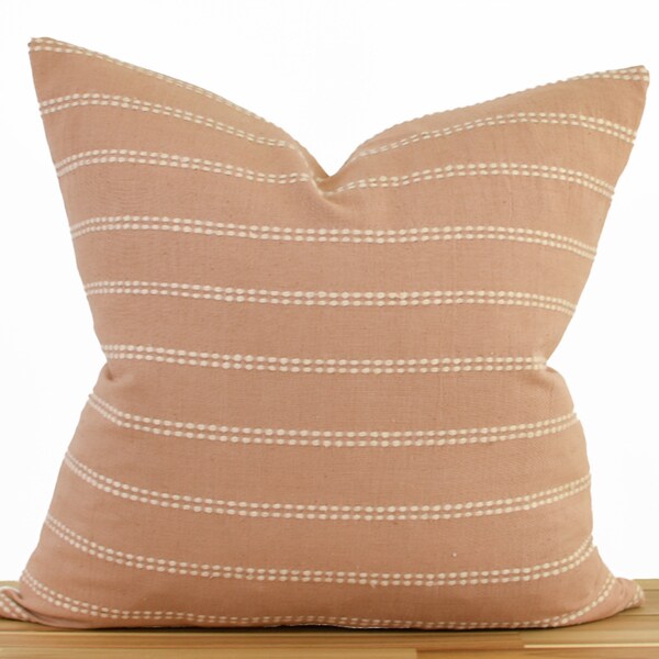 Pink Striped Pillow Etsy