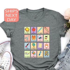 Teacher Shirt, Maestra Loteria, Maestra Shirt, Dual Language Crew, Bilingual Teacher, Spanish Teacher, Spanish Teacher, Maestra Bilingue
