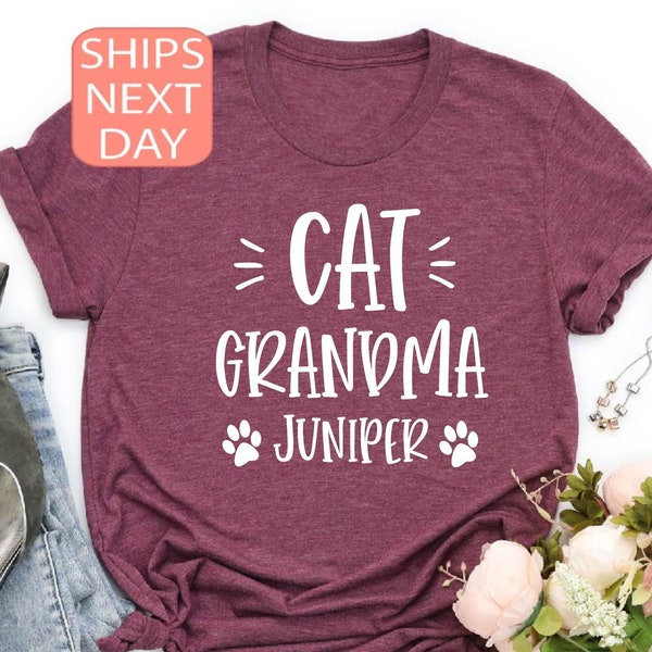 Cat Grandma Shirt, Cat Shirt, Cat Lover Shirt, Custom Cat Shirt, Cat Lover Gift, Gift For Cat Lover