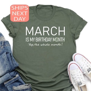 3月は私の誕生日月、3月誕生日シャツ、3月誕生日女性、3月誕生日男性へのプレゼント、3月誕生日女王へのプレゼント、3月誕生日女の子