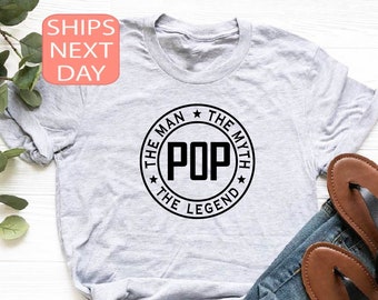 Pop Shirt, Pop The Legend Shirt, Father&#39;s Day Gift, Legend Shirt, Father&#39;s Day Shirt, Grandpa Shirt, Gift For Grandpa, Papa Shirt