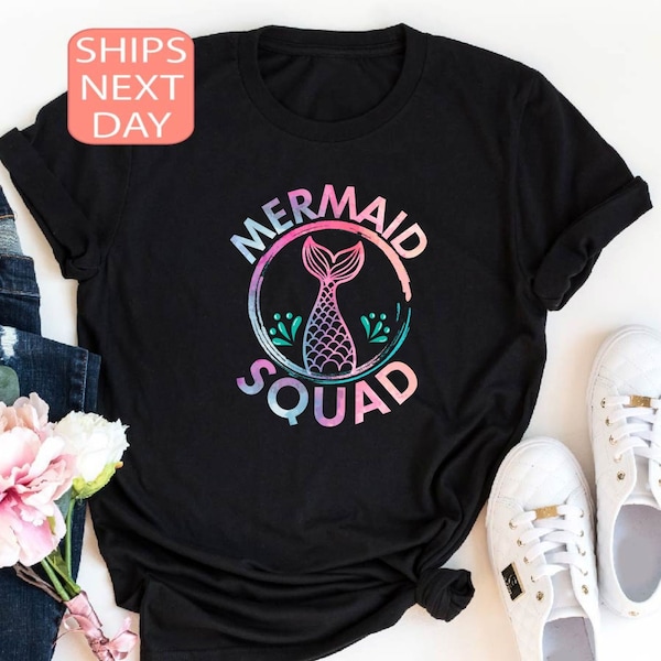 Mermaid Squad Shirt, Mermaid Theme Birthday Shirt, Mermaid Shirt, Matching Birthday Shirts, Birthday Party Shirts, Birthday Party Favors